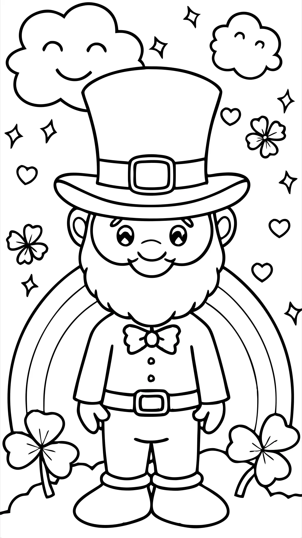 Página para colorear de Leprechaun de imprimible gratis